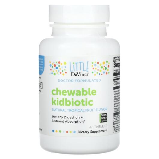 Основное фото товара Пробиотики, Chewable Kidbiotic Tropical Fruit, 45 таблеток