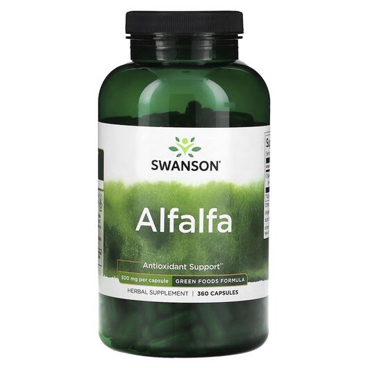 Основное фото товара Swanson, Люцерна, Alfalfa 500 mg, 360 капсул