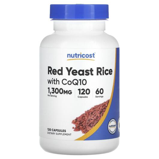 Основное фото товара Коэнзим CoQ10, Red Yeast Rice With CoQ10 1300 mg, 120 капсул