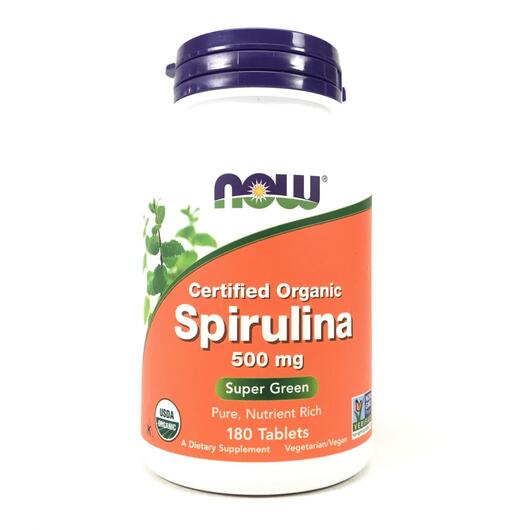 Основное фото товара Spirulina 500 mg, Спирулина 500 мг Сертифицированная, 180 таблето