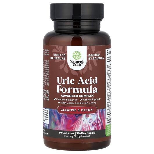 Основне фото товара Uric Acid Formula, Підтримка рівня сечової кислоти, 60 капсул