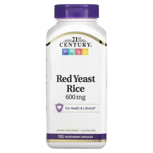 Основное фото товара 21st Century, Красный дрожжевой рис, Red Yeast Rice, 150 капсул