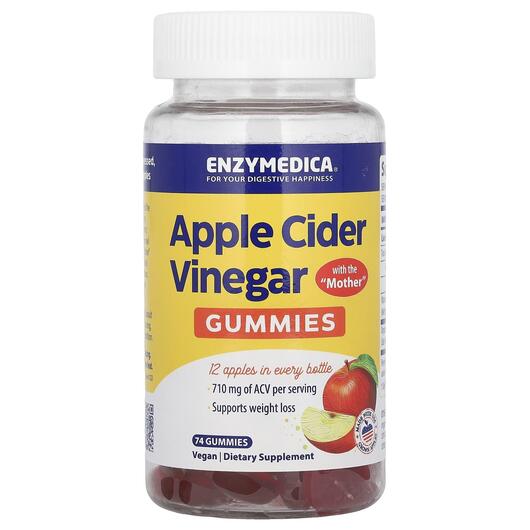 Основное фото товара Яблочный уксус, Apple Cider Vinegar Gummies, 74 конфет