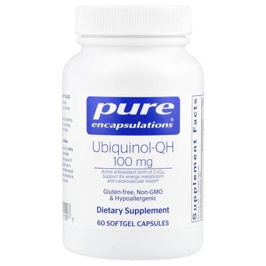 Основное фото товара Pure Encapsulations, Убихинол, Ubiquinol-QH 100 mg, 60 капсул