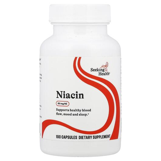 Основное фото товара Seeking Health, Витамин B3 Ніацин, Niacin 50 mg NE, 100 капсул