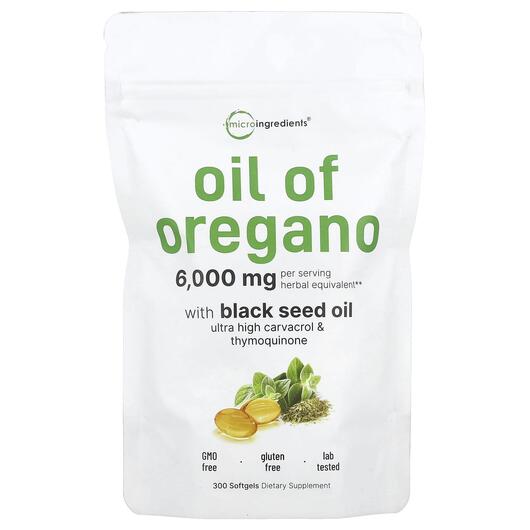 Основное фото товара Черный тмин, Oil of Oregano with Black Seed Oil, 300 капсул