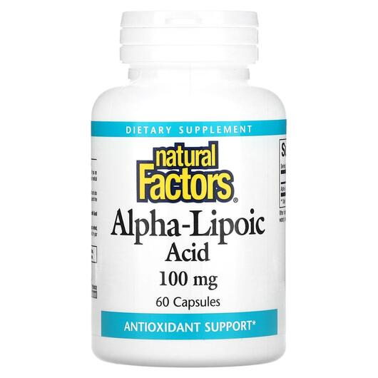 Основное фото товара Альфа-липоевая, Alpha-Lipoic Acid 100 mg, 60 капсул