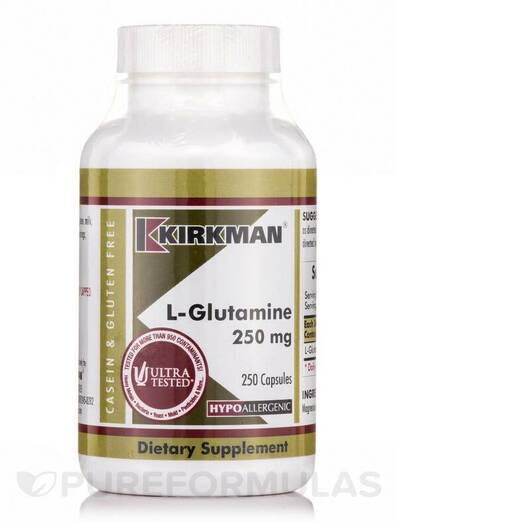 Основное фото товара L-Глутамин, L-Glutamine 250 mg Hypoallergenic, 250 капсул