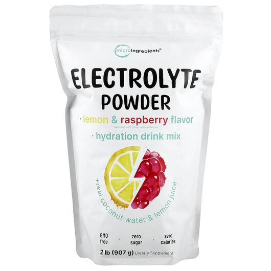 Основное фото товара Электролиты, Electrolyte Powder Lemon & Raspberry, 907 г