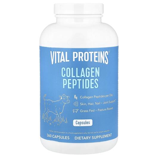 Основное фото товара Коллагеновые пептиды 550 мг, Collagen Peptides, 360 капсул