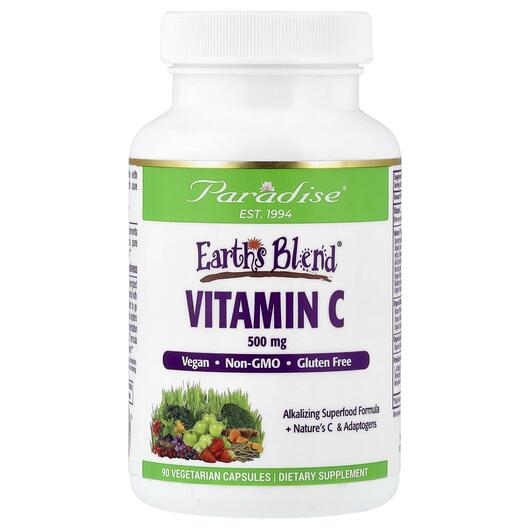 Основное фото товара Витамин C, Earth's Blend Vitamin C 500 mg, 90 капсул