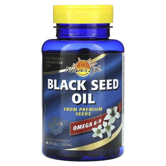 Основное фото товара Масло черного тмина 1000 мг, Black Seed Oil 1000 mg 90, 90 капсул