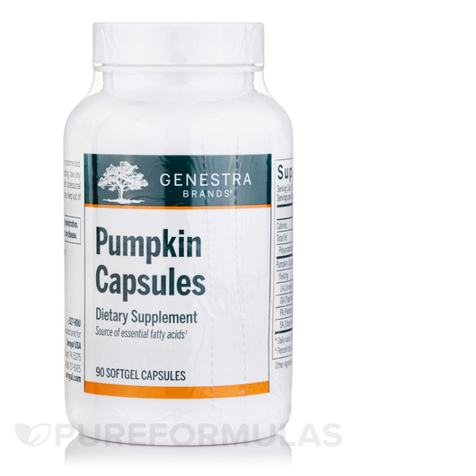Основное фото товара Genestra, Тыквенное масло, Pumpkin Capsules, 90 капсул