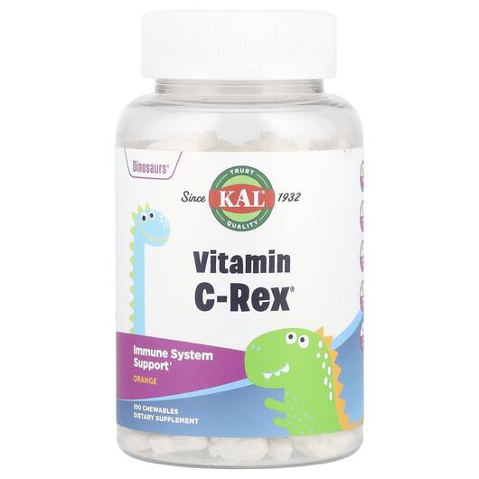 Основное фото товара KAL, С Рутин Шиповник, Dinosaurs C-Rex Chewables, 100 конфет