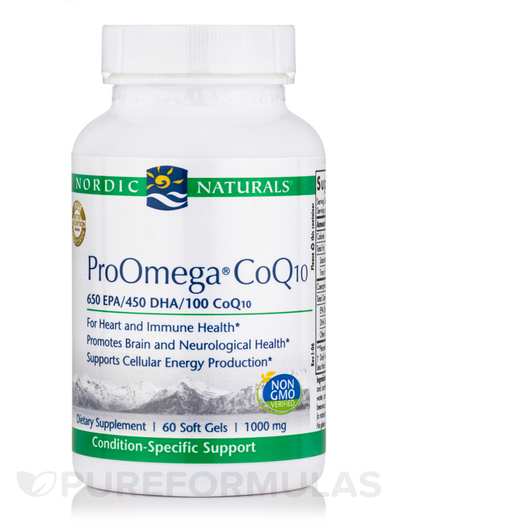 Основное фото товара Nordic Naturals, Омега 3, ProOmega CoQ10 1000 mg, 60 капсул