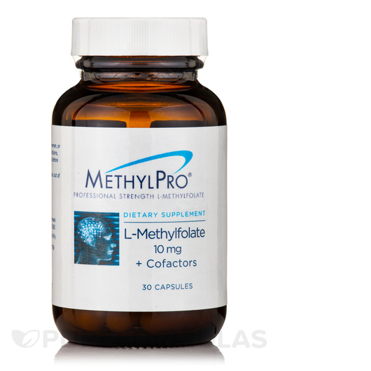 Основное фото товара Метилфолат, L-Methylfolate 10 mg + Cofactors, 30 капсул