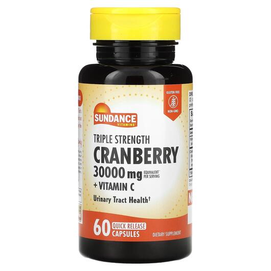 Основное фото товара Клюква, Triple Strength Cranberry 10000 mg, 60 капсул