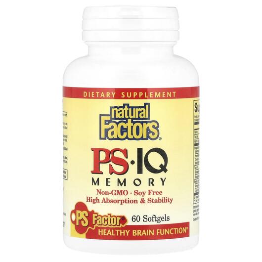 Основное фото товара Natural Factors, PS • IQ Memory, PS• IQ Memory 60, 60 к