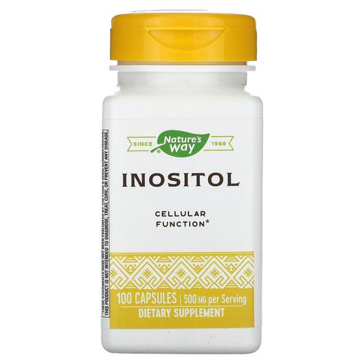 Основное фото товара Nature's Way, Инозитол 500 мг, Inositol, 100 капсул