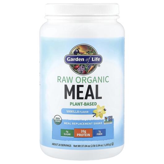 Основное фото товара Garden of Life, Заменитель еды, RAW Organic Meal Vanilla, 1050 г