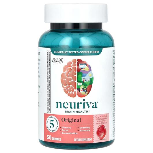 Основное фото товара Schiff, Поддержка памяти, Neuriva Brain Performance, 50 конфет