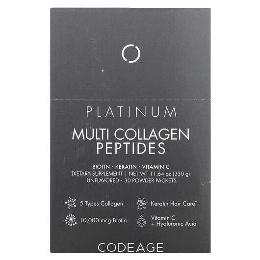 Основное фото товара Коллагеновые пептиды, Platinum Multi Collagen Peptides, 30 шт