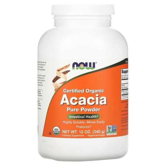 Основное фото товара NOW, Клетчатка акации, Acacia Fiber Powder, 340 г