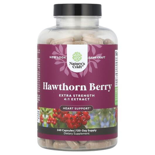 Основное фото товара Nature's Craft, Боярышник, Hawthorn Berry, 240 капсул