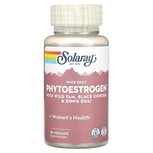 Основное фото товара Solaray, Поддержка эстрогена, Phytoestrogen, 30 капсул