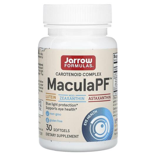 Основное фото товара Jarrow Formulas, Лютеин+, Macula PF Blue Light, 30 капсул