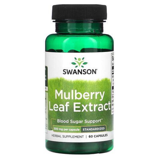 Основное фото товара Поддержка уровня сахара, Mulberry Leaf Extract 500 mg, 60 капсул