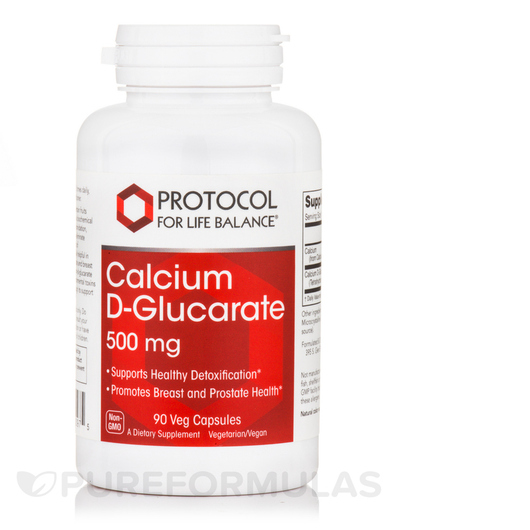 Основное фото товара Кальций Д Глюкарат, Calcium D-Glucarate 500 mg, 90 капсул