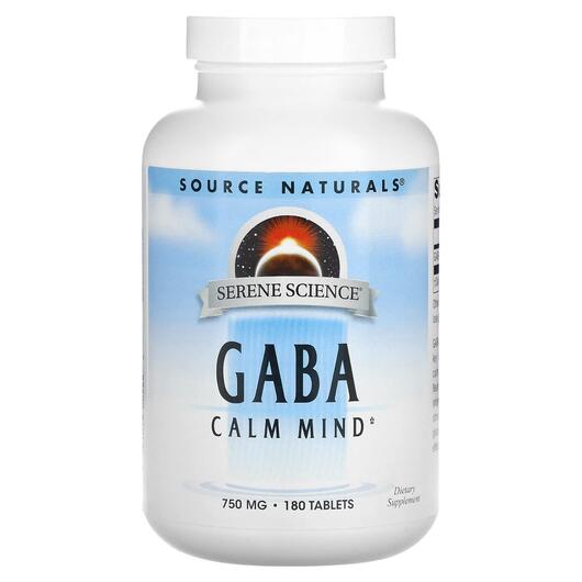 Основное фото товара Source Naturals, GABA 750 мг, GABA 750 mg 180, 180 таблеток