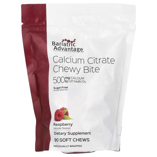 Основное фото товара Calcium Citrate Chewy Bite Sugar-Free, Кальция Цитрат, 90 таблето