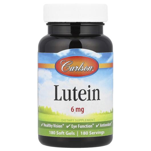 Основное фото товара Carlson, Лютеин, Lutein 6 mg, 180 мягких гелей