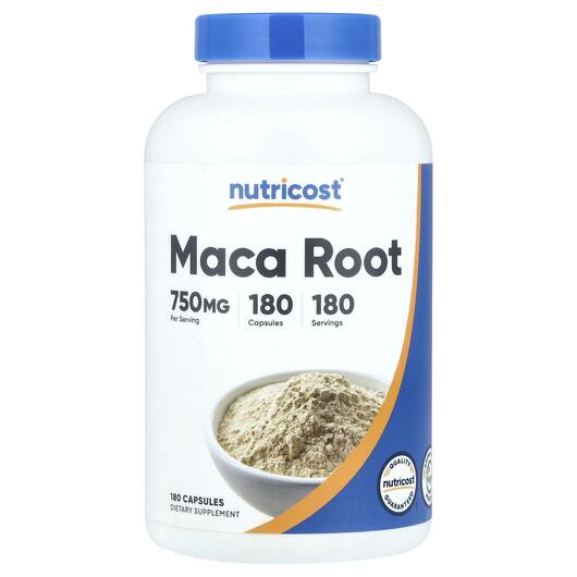 Основное фото товара Nutricost, Мака, Maca Root, 180 капсул