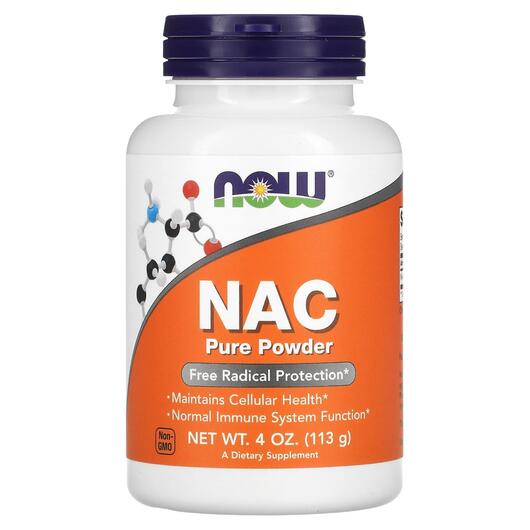 Основное фото товара NOW, НАК N-ацетилцистеин, NAC Pure Powder, 113 г