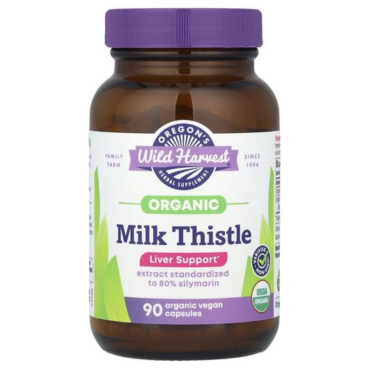 Основное фото товара Oregon's Wild Harvest, Расторопша, Milk Thistle, 90 капсул