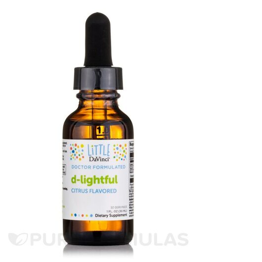 Основное фото товара Little DaVinci, Витамин D3, D-Lightful Citrus Flavored, 30 мл