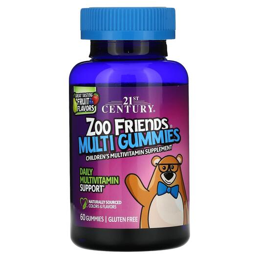 Основне фото товара Zoo Friends Multi Gummies Fruit, Вітаміни для дітей, 60 таблеток