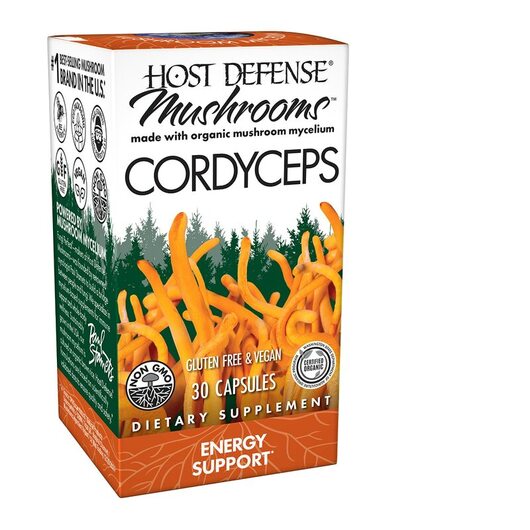 Основное фото товара Грибы Кордицепс, Organic Cordyceps, 30 капсул