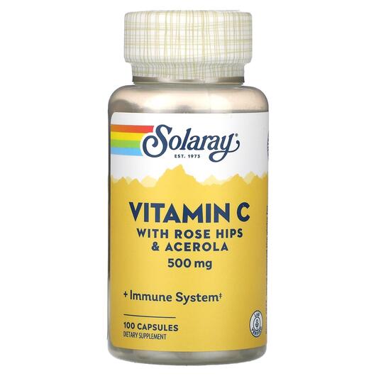 Основное фото товара Витамин C, Vitamin C with Rose Hips & Acerola 500 mg, 100 кап