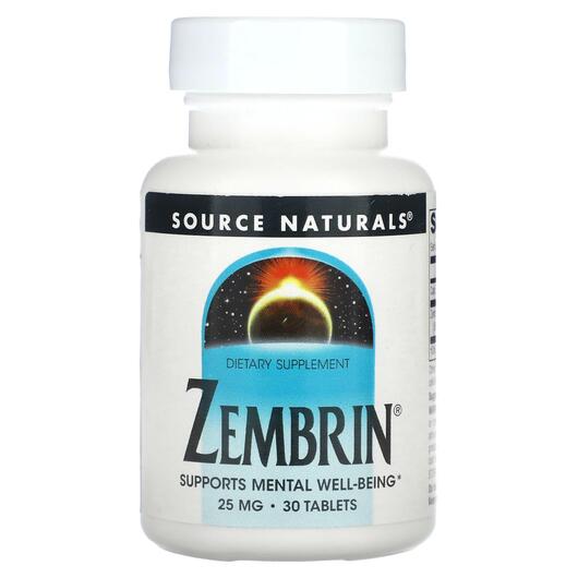 Основное фото товара Source Naturals, Зембрин, Zembrin 25 mg, 30 таблеток