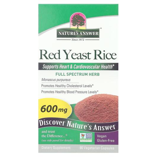 Основное фото товара Красный дрожжевой рис, Red Yeast Rice 600 mg, 90 капсул