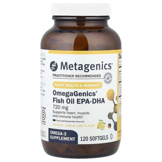 Основне фото товара Metagenics, OmegaGenics Fish Oil EPA-DHA 720, Омега 3, 120 капсул