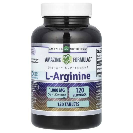 Основное фото товара Amazing Nutrition, L-Аргинин, L-Arginine 1000 mg, 120 таблеток