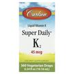 Фото товара Carlson, Витамин K2, Super Daily K2 45 mcg, 10.16 мл