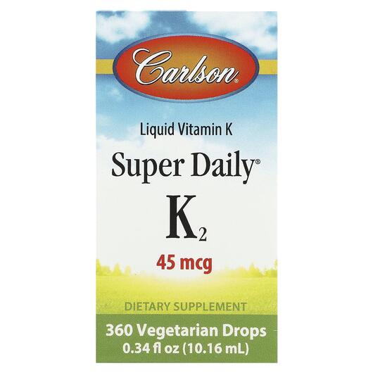 Основное фото товара Carlson, Витамин K2, Super Daily K2 45 mcg, 10.16 мл