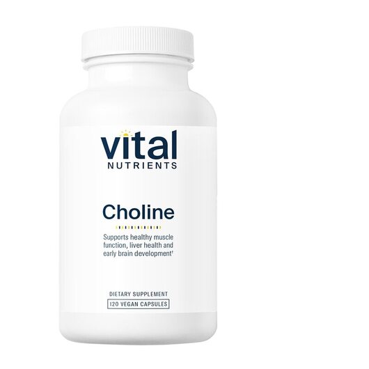 Основное фото товара Vital Nutrients, Витамин B4 Холин, Choline 550 mg, 120 капсул