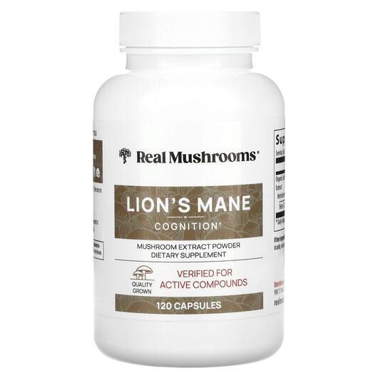 Основне фото товара Real Mushrooms Lion's Mane Cognition, Гриби Левова Грива, 12